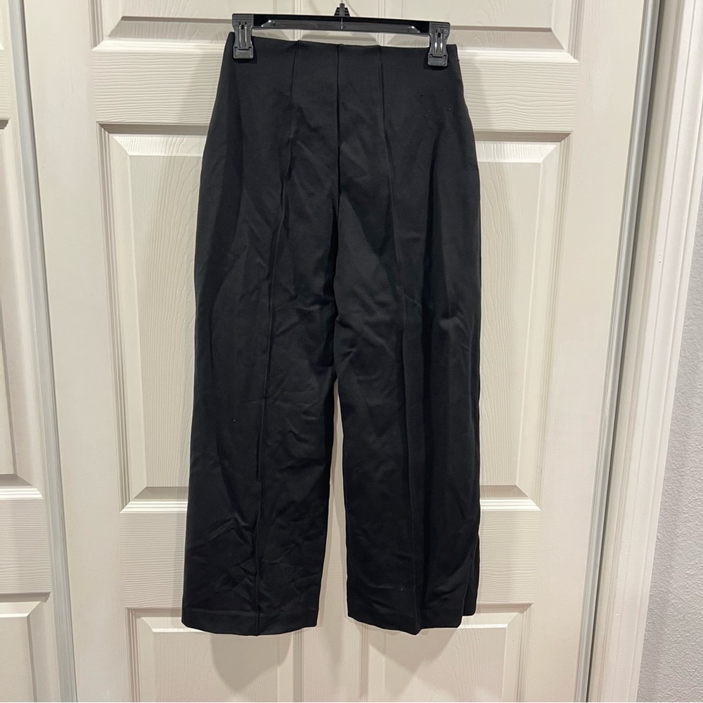 Spanx Super Smooth Perfect Fit Ponte Cropped Wide Leg Pant Black Size XS - Picture 7 of 10
